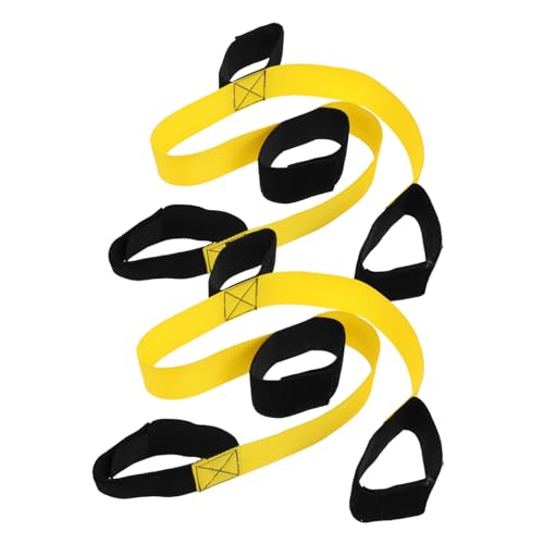 Yardwe 2pcs Relay Race Giant Footsteps Bandage Legged Game for Boys and Girls Adults Team Building Exercise Equipment for Field Day and Holiday Celebrations