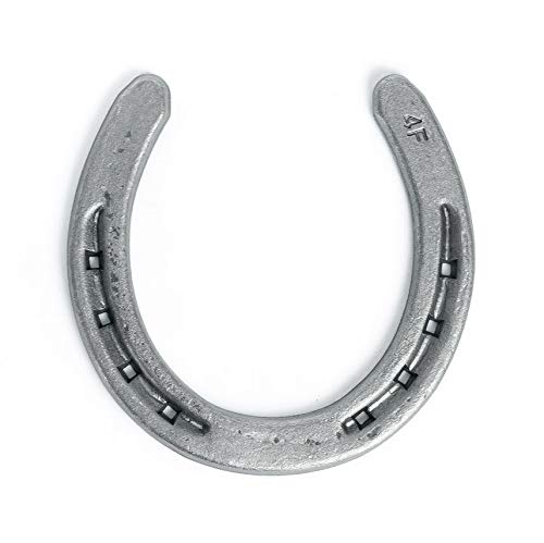 Steel Horseshoes Set for Horses, Crafts, Decorations and Backyard Games - Size 1 - R4-F - Sand Blasted 2 Shoes - size: Size 1 R4-F Large - 2 Shoes
