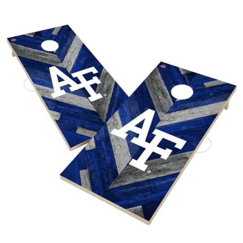 College Team Cornhole Boards, 2x4 Regulation Corn Hole Board Set, Officially Licensed Cornhole Boards, Perfect for Tailgates - color: Air Force, size: 2. Include Carrying Case