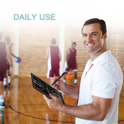 Basketball Coaching Board, 16" LCD Screen Tactical Marker Board with Pen, Clipboard Training Equipment for Basketball Teaching, Game