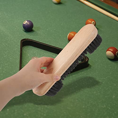 BESPORTBLE Wood Cleaner 2Pcs Pool Table Clean Wooden Pool Table Cleaning Tool Billiard Pool Table Rail Brush Wooden Handle Nylon Bristles Set 9Inch Horse Brush