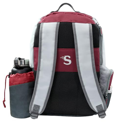Streamline Discs Shuttle Disc Golf Backpack Bag (Burgundy/Black)