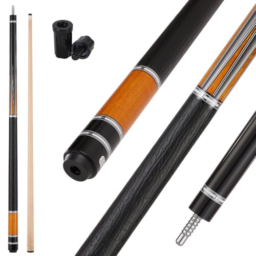 10mm .5mm mm Canadian Maple Pool Cue Stick Set(with Case), 58 inch 19, 19.5 Oz Pool Stick, 2-Piece Grey Brown Billiard Pool Cue Stick - color: 11.5mm(19.5oz）Y