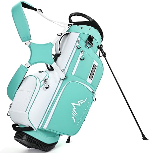 uniHimal Lightweight 7-Way Golf Stand Bag for Men & Women | Carry Bag, Multiple Pockets, Dual Straps - color: Green