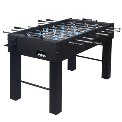 54 Inch Full Size Regulation Foosball Table | Competition Sized Arcade Soccer Game Table for Home, Office or Game Room - Includes 4 Balls, 2 Cup Holders