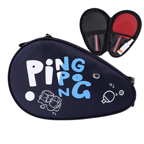 Table Tennis Case - Hard Shell Waterproof Holder,Adjustable Strap Table Tennis Bat Protector with Ball Compartment,for Equipment Accessories Gym Sports Athlete Men Women Travel