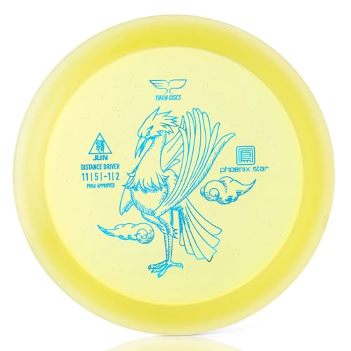 Yikun Disc Golf Driver | Professional PDGA Approved Golf | Phoenix Star Distance Driver | 165-175g | Fairway Golf Disc Perfect for Outdoor Games and Competition - color: yellow