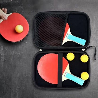 Cabilock Table Tennis Racket Case Hard Shell Protective Storage Bag with Fixed Compartment for Paddle and Ball, Portable Ping Pong Paddle Holder Suitable for Table Tennis Players