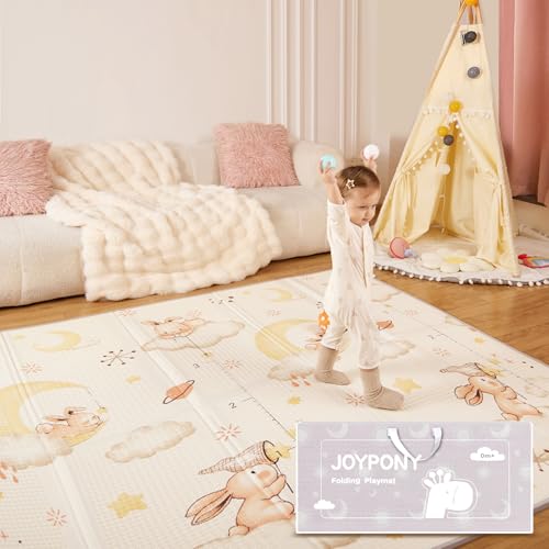 Baby Play Mat, 47 x 47 Inch Foldable Play Mats for Babies and Toddlers, Waterproof & Anti-Slip Portable Baby Floor Mat for Baby Playpen, Baby Mat for Floor with Travel Bag - size: 47x47x0.4 Inch