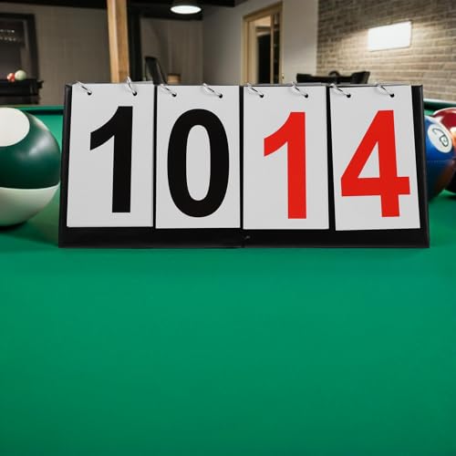 POPETPOP Portable Tabletop Scoreboard with Dual Tone Flip Display Manual Score Counter for Basketball Table Tennis Cornhole and Multi-Sport Game Nights Plastic Construction with Stable Desk
