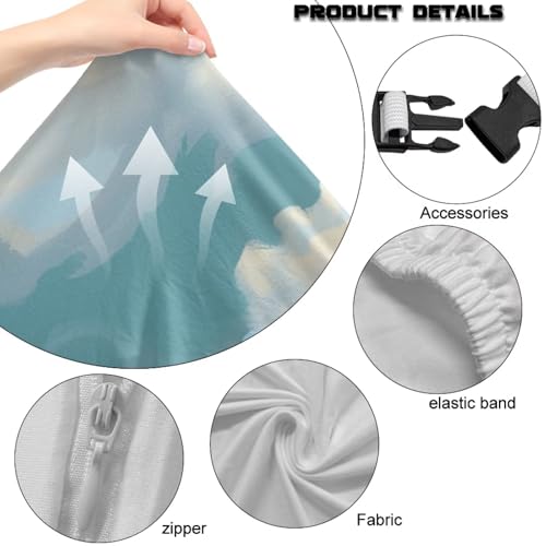 Office Chair Cover with Armrest Covers, Dustproof Gaming Armchair Seat Protector Machine Washable Universal Stretch Slipcover for Home Desk Chair, Cow Daisy Blue Sky Print - color: Cow Daisy Blue Sky Print
