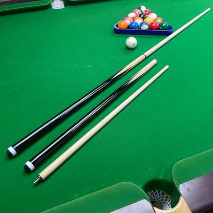 Set of 2 Pool Cue Sticks 58“ - Billiard cue with 13mm Leather Tip, Standard at 20oz Heavy Durable 2-Piece Pool Sticks for Beginners, Adults, Home & Bar | competitive price with good quality