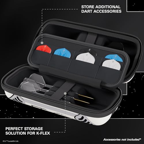 Target Darts Star Wars Stormtrooper BOA Wallet | Storm Trooper Premium Dart Case with Imperial Design, Swiss Point Tip Storage, Rigid Outer Shell & Organised Accessories Holder - style: Stormtrooper