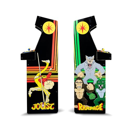 ARCADE1UP Rampage/Joust Deluxe Arcade Machine, Includes 14 Classic Midway Games with WiFi Leaderboards, Light-Up Marquee & Redesigned Cabinet - color: Rampage/Joust