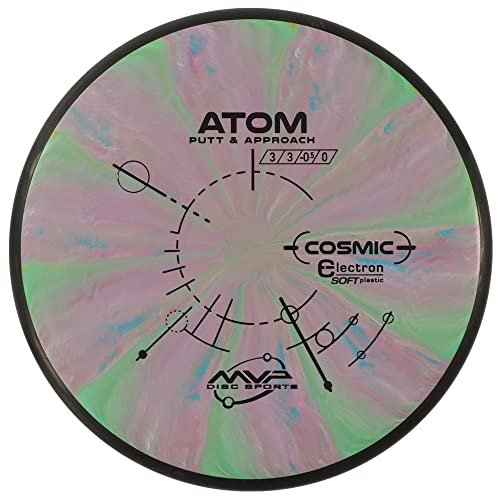 MVP Disc Sports Cosmic Electron Atom Disc Golf Putter (Choose Your Firmness/Colors May Vary) - size: 170-175g, style: Soft