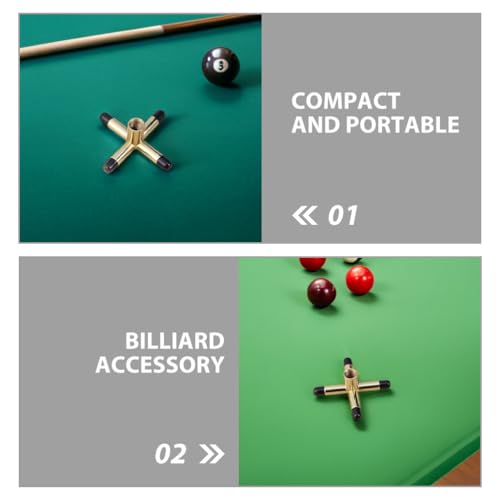 Toddmomy 3pcs Cross Shaped Pool Cue Bridge Head Anti-Slip Billiard Cue Sticks Bridge Head Rest Holder for Snooker Pool Tables Billiard Accessories