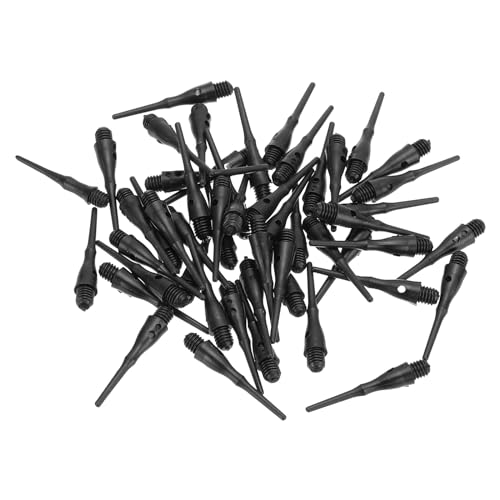 PATIKIL Plastic Dart Tips 2BA Thread, Soft Dart Tip Replacement Dart Accessories - color: Black