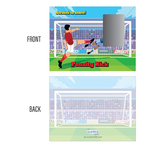 My Scratch Offs Soccer Penalty Kick Scratch Off Game Cards 26 Pack - 2 Winning and 24 Sorry - style: Soccer Penalty Kick