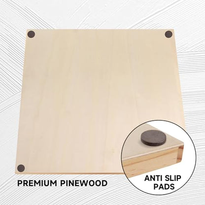 GSE Games & Sports Expert 1-4 Player Wooden Shut The Box Dice Board Game with 8 Dice. 4-Way 10 Numbered Shut The Box Set of Popular English Pub Board Game - Natural Wood - color: Natural Wood
