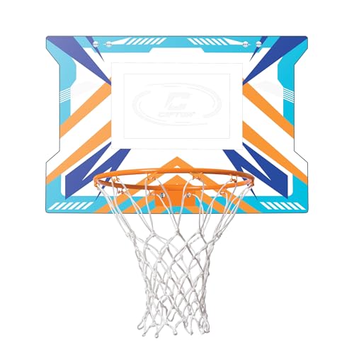 Cipton Silent Mini Basketball Hoop Set – Indoor Over-the-Door Hoop with Noise-Reducing Acrylic Backboard & Soft Mini Basketball, for Home Dorm and Office