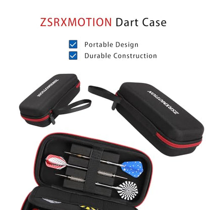 Dart Case - Premium EVA Material Holds 6 Steel/Soft Tip Dart Sets, Includes Dart Tip, Wings & Accessories Storage (Case Only)