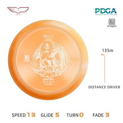 Yikun Disc Golf Driver | Professional PDGA Approved Discs Golf | Phoenix Star Distance Driver | 170-175g | Fairway Golf Disc Perfect for Outdoor Games and Competition