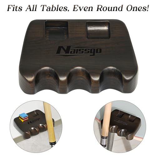 Cue Rest Cue Stick Holder Pool Cue Holder - style: Wood-3 Holes Brown