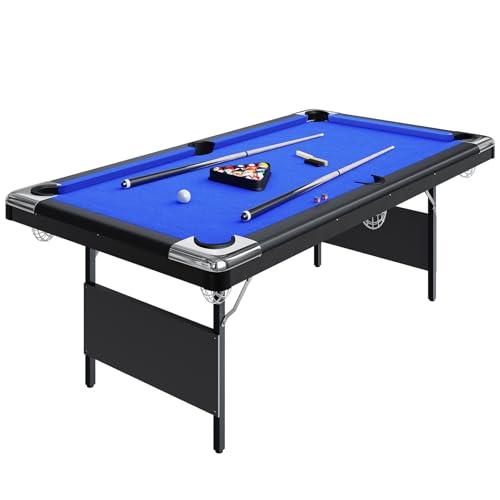 Garvee 7 Billiards Table, Adults Folding Billiards Tables, Portable Pool Table, Pool Tables Set