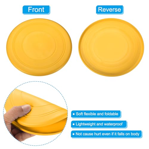 PATIKIL Flying Disc, Flying Discs Soft Waterproof for Dog Outdoor Playing Sport Game - color: Yellow