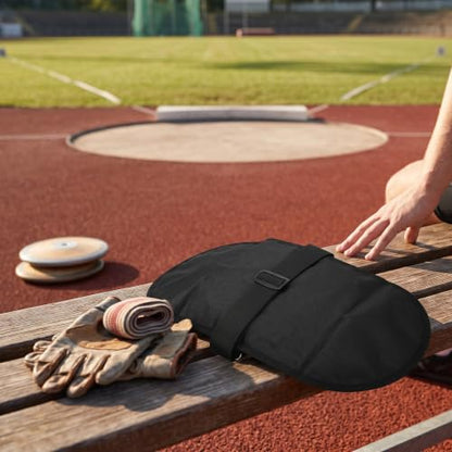 Discus Carrier Bag, Oxford Track and Field Discus Put Carry Bag with Adjust Strap, Athletes Discus Carrying Bag for 2, (Black)