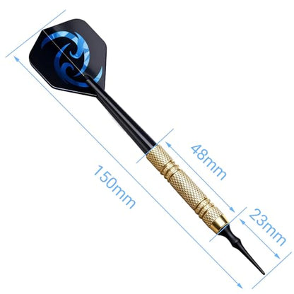 12 Pack Soft Tip Darts Set 14 Grams Darts Soft Tip Set Kit Professional Darts with Drat Flights and Soft Tips for Dartboard