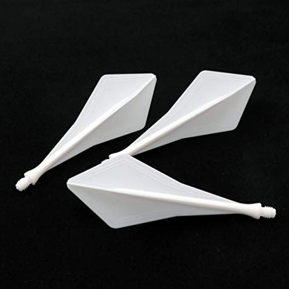 CUESOUL TRAJ AK8 New Integrated Dart Flights and Shafts Wave Shape,Very Slim Dart Flight 3 Sets - color: Diamond Shape-White