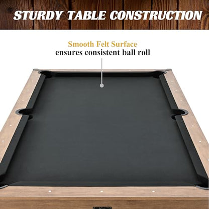 Barrington Billiards Urban Collection Multiple Styles Pool Table, Preassembled Playfields, Perfect for Family Game Rooms - style: 7 Ft. Urban