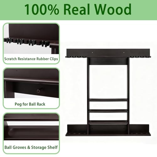 Pool Stick Holder Wall Mount, 8 Pool Cue Rack Wall Mount, Solid Wood Pool Cue Holder & Cue Stick Holder, Professional Pool Stick Wall Rack for Billiard Room Accessories Holds 8 Cues,Black - size: 8 Cues, style: SU-wa-8 Cue Racks-black