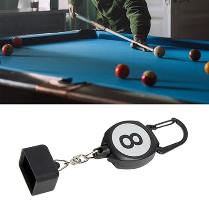 LAKE OF FIRE Billiard Chalk Holder，Pool Chalk Holder with Retractable Key Ring Black - size: Square