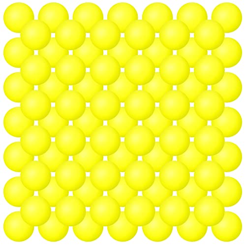 Hanaive 100 Pack Table Tennis Balls Multi Colored 40mm Plastic Balls Bulk Washable Small Game for Carnival Pool Games, Party Decoration Pet Toy - color: Light Yellow