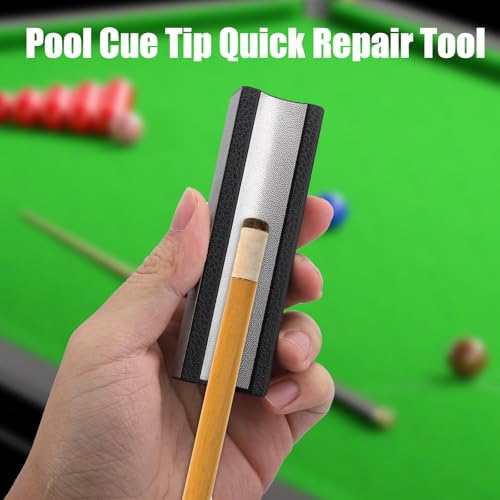 Gosknor Pool Cue Tips Shaper, Pool Stick Tip Repair Tool Versatile Pool Cue Tips Replacement Kit Billiards Accessories Pool Cue Accessories for Every Enthusiast
