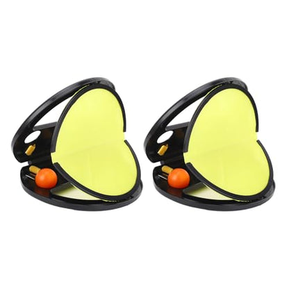 Toss and Catch Ball Set, Hand Exercise Ball Throwing Set, Double Player Outdoor Game with Soft Balls, Ideal for Beach Picnic Party (Black) - color: Black