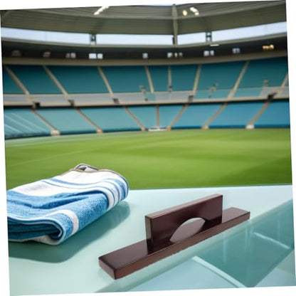 Shuffleboard Table Cleaning Kit with Sand Brush and Dustpan Set, Portable Shuffleboard Court Broom for Table Maintenance, Wine Red Handle, Home and Bar Game Room Accessory