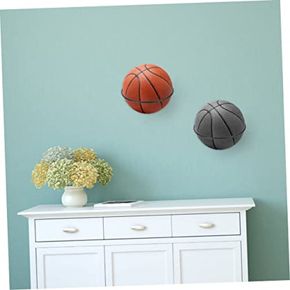 SUPVOX 1set Wall-Mounted Storage Rack for Basketball Football Rugby Space-Saving Display Stand Black Holders and Screws for Easy Installation