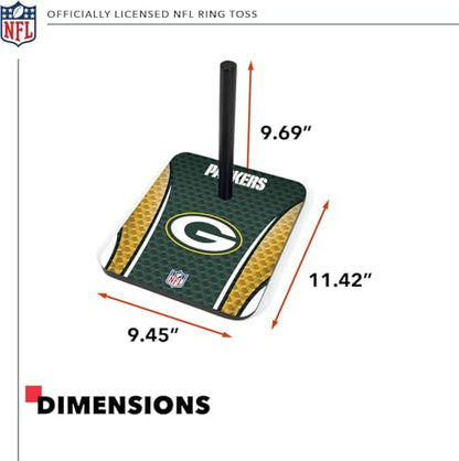 Solid Wood NFL Quoits Set with Direct Print HD Team Graphics – Tailgate Ring Toss Game – Great Gift for Any Football Fan! Ring Toss Family Outdoor Games for The Beach