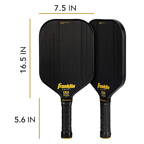 Franklin Sports Pro Pickleball Paddles-Signature Series STK Carbon Fiber-Pickleball USAPA Approved-Polypropylene Core