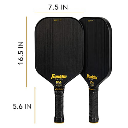 Franklin Sports Pro Pickleball Paddles-Signature Series STK Carbon Fiber-Pickleball USAPA Approved-Polypropylene Core