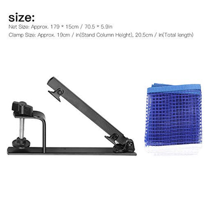 Dilwe Table Tennis Net Post Set, Net Clip Post Set with 2 Metal Clamp Posts for Indoor Outdoor Sports