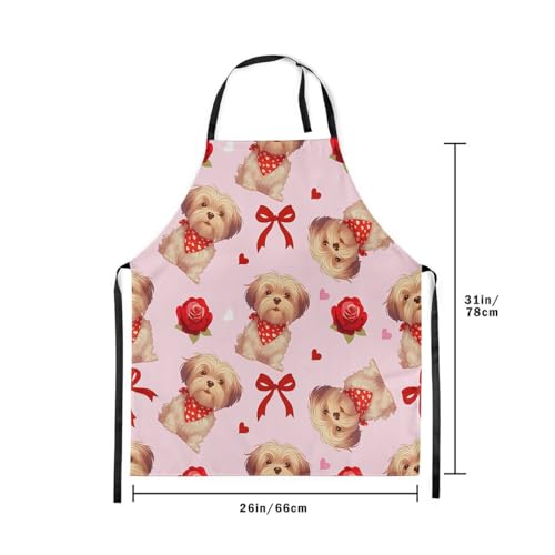 Castle Fairy Cute Rabbit Deer Kitchen Apron - color: Rose Bow Pink