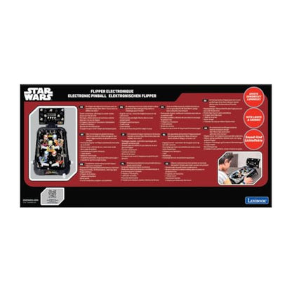 Lexibook, Star Wars, Electronic Table Pinball, Digital Score with LED Screen, Sound & Light Effects, 4 Flippers, Star Wars Design, Black, JG610SW