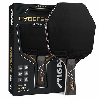 STIGA Cybershape Eclipse Ping Pong Paddle – Professional Performance Table Tennis Racket - Hexagon Shape Tournament-Quality Paddle for Spin, Speed, and Control