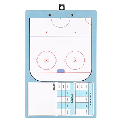 Dry Erase Hockey Coaches Clipboard, Hockey Lineup Board, Double-Sided Coaching Board with Marker