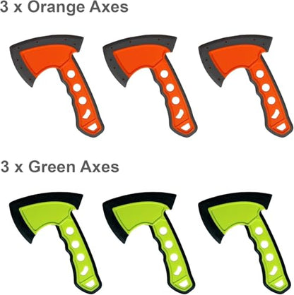 6 Pcs Throwing Accessories Replacement for Bristle Axe Target Board-Soft Tip Darts, Ninja Star and Plastic Throwing Game-Compatible with Most of The Bristle Axe Throwing and Dart Board