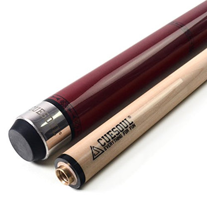 CUESOUL SOOCOO Series 58" 19oz Maple Pool Cue - color: Red, size: 12.75mm